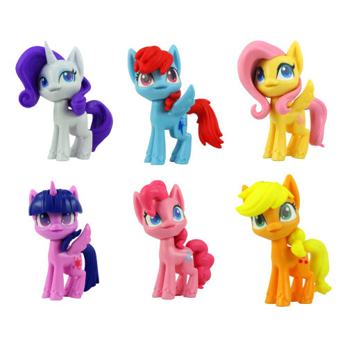 My Little Pony Pony Friends Figures 8cm Set of 6 - Pinkie Pie, Twilight Sparkle, Applejack, Rarity, Rainbow Dash, Fluttershy My Little Pony Pony Friends Figures 8cm Set of 6 - Pinkie Pie, Twilight Sparkle, Applejack, Rarity, Rainbow Dash, Fluttershy