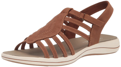 Women's Gemi Flat Sandal, Tan, 6 Narrow