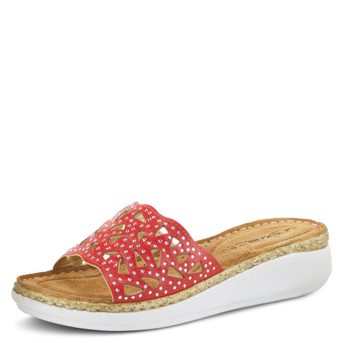 Women's Windom Slide Wedge Sandal Red EU 39 / US 8.5