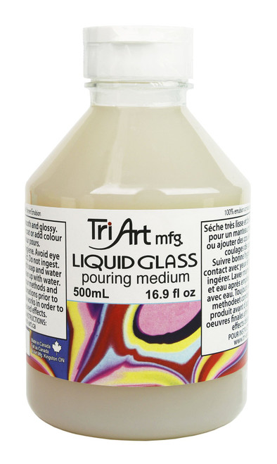 Liquid Glass Pouring Medium 500mL, 16.9 Fl Oz (Pack of 1)
