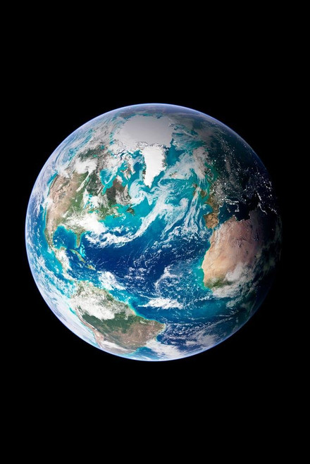 Satellite View of Earth from Outer Space Photo Photograph Cool Huge Large Giant Poster Art 36x54