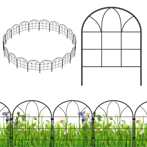 Garden Fence 20 Pack,22ft (L) x 16.5in (H), Rustproof Metal Wire Border Animal Barrier, No Dig Fence, Decorative Garden Border Fencing for Yard, Outdoor Camping Fence for Dog Patio Decor
