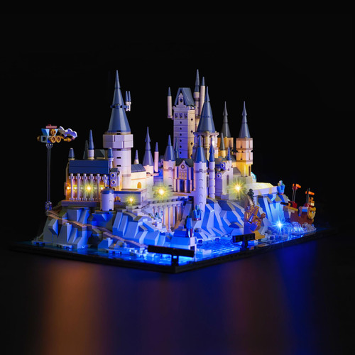 Upgraded Led Light Kit for Lego Castle and Grounds Building Set, Classic Version Compatible with Lego 76419 Model (Model Not Included)