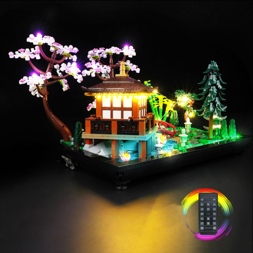 LED Lighting Kit for Lego Icons Tranquil Garden, LED Light Compatible with Lego 10315 Building Block Models (Remote Control Version)
