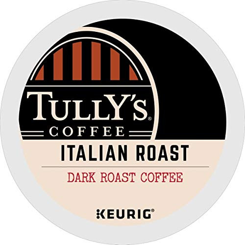 Tully's Coffee, Italian Roast, Single-Serve Keurig K-Cup Pods, Dark Roast Coffee, 72 Count (3 Boxes of 24 Pods)