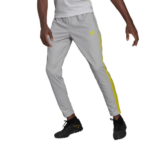 Men's Tiro 21 Track Pants, Team Light Grey/Bright Yellow, XX-Large