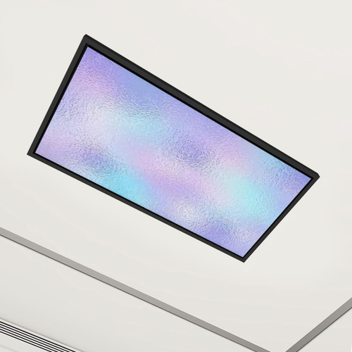 Fluorescent Light Covers Rainbow Metalize effect Pearlescent Decorative Magnetic Ceiling Light Covers Fluorescent Light Shade Panel for Classroom Office Home Drop Ceiling 4 x 2 ft