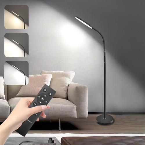 LED Floor Lamp, Bright 18W Floor Lamps for Living Room, Superbright Adjustable Gooseneck Standing Lamp with Remote & Touch Control Reading Floor Lamps