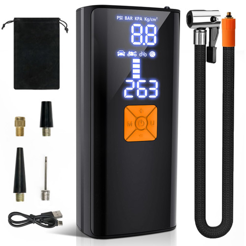 Tire Inflator Portable Air Compressor,Cordless Tire Inflator 150 PSI with Digital LCD Pressure Gauge Electric Air Pump Quick Inflation for Car,Motorcycle,Bicycle Tires and Balls (Black) Tire Inflator Portable Air Compressor,Cordless Tire Inflator 150 PSI with Digital LCD Pressure Gauge Electric Air Pump Quick Inflation for Car,Motorcycle,Bicycle Tires and Balls (Black)