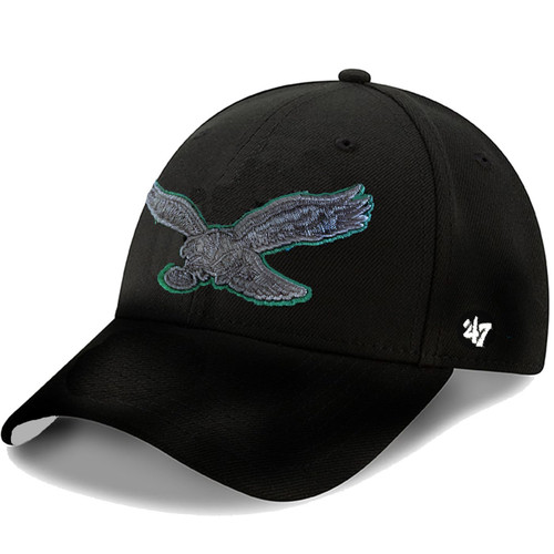 100% Authentic Exclusive Eagles 950 9FIFTY Snapback Cap Hat : One Size Fit Most (47 MVP Throwback Black Velcro Closure)