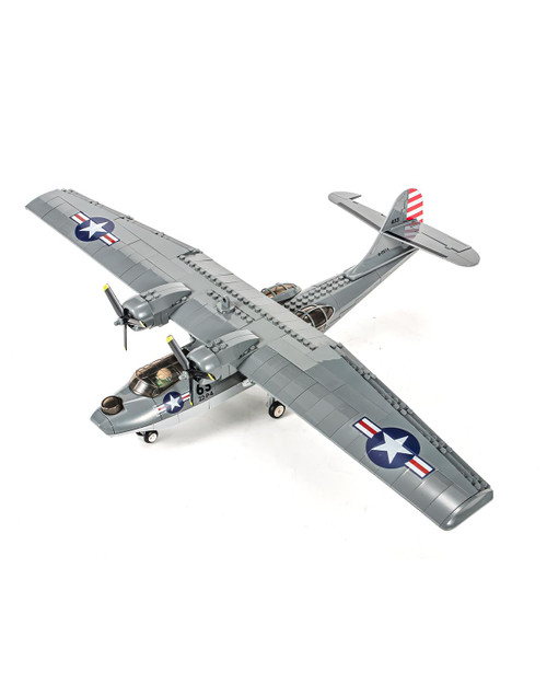 Military PBY Catalina Fighter Airplane Building Blocks Set (364 Pieces), WW2 Army Plane Toys as Gift for Kids or Adult Military PBY Catalina Fighter Airplane Building Blocks Set (364 Pieces), WW2 Army Plane Toys as Gift for Kids or Adult