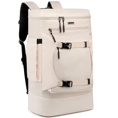 Travel Backpack for Women Men?40L Extra Large Hiking Backpack?18 Inch Carry on Backpack Water Resistant for Casual Daypack Gym Backpack-Beige