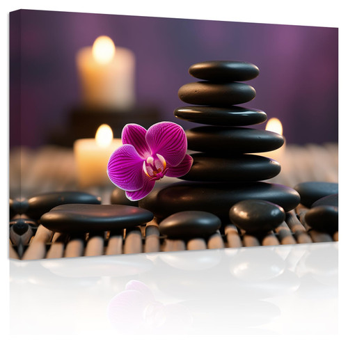 Spa Bathroom Wall Art Orchid Pebble Candle Picture Zen Paintings Meditation Canvas Prints for Spa Room Wall Decor Framed(1, (16.00" x 24.00")) Spa Bathroom Wall Art Orchid Pebble Candle Picture Zen Paintings Meditation Canvas Prints for Spa Room Wall Decor Framed(1, (16.00" x 24.00"))