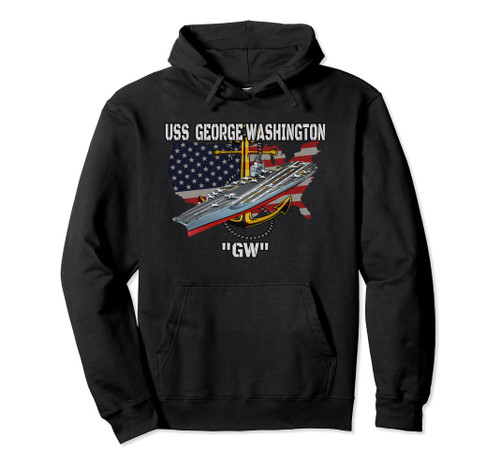 Aircraft Carrier USS George Washington CVN-73 Veteran Sailor Pullover Hoodie
