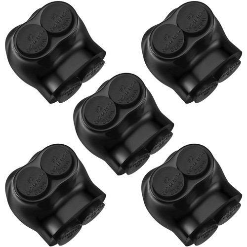 5 Pcs Insulated Multi Cable Connectors 2 Port Single Entry Splice Electrical Power Connector Black Interconnect Terminals Pre Filled Wire Connectors (2-14AWG Wire Range)