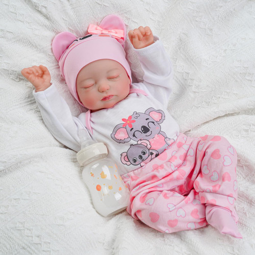 Lifelike Reborn Baby Dolls Beta - 17-Inch Sleeping Realistic-Newborn Baby Dolls Girl, Soft Body Real Life Baby Dolls That Look Real with Toy Accessories for Kids Ages 3+