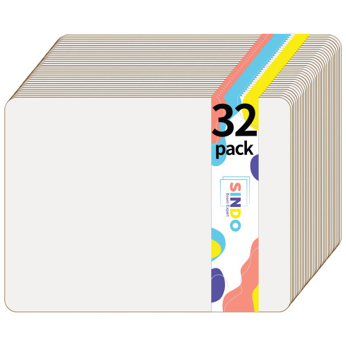 32 Pack Dry Erase Boards, 9"x12" Double Sided Easel Small Whiteboards for Kids, Students, Education Teacher Classroom Supplies, Mini Portable Drawing Learning Lapboards