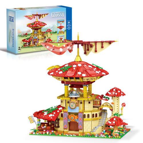 Mushroom Building Set, Mini Building Blocks for Adults, Flower House Ideas Creative Architecture Building Toys, Gift for Kids Age 7 8 9 10 11 12 Girl Decro, 2763Pcs(KK0031)