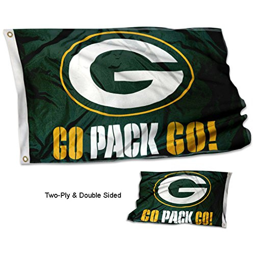 WinCraft Green Bay Packers Double Sided Go Pack Go Flag WinCraft Green Bay Packers Double Sided Go Pack Go Flag