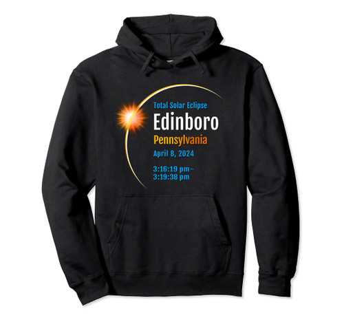 Edinboro Pennsylvania PA Total Solar Eclipse 2024 :: 1 :: Pullover Hoodie