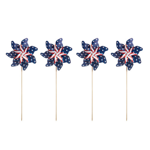 4 Pack 43" H Patriotic Pinwheels- 4th of July Party Supplies Favors, Parade Independence Day Wind Spinner for Outdoor Yard & Garden 4 Pack 43" H Patriotic Pinwheels- 4th of July Party Supplies Favors, Parade Independence Day Wind Spinner for Outdoor Yard & Garden