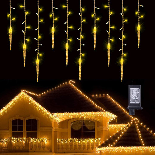 Icicle Christmas Lights, 29.5ft 360 LED Connectable Icicle String Lights with 60 Drops, Window Curtain Fairy Lights with 8 Modes, Icicle Fairy Twinkle Lights for Christmas Decorations (Warm White) Icicle Christmas Lights, 29.5ft 360 LED Connectable Icicle String Lights with 60 Drops, Window Curtain Fairy Lights with 8 Modes, Icicle Fairy Twinkle Lights for Christmas Decorations (Warm White)