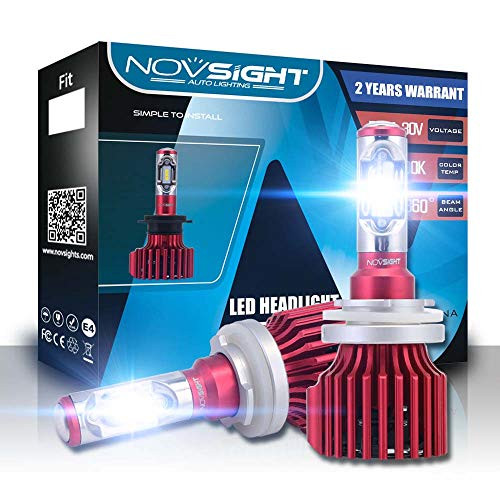 NIGHTEYE Car LED Headlight Bulbs,H15 60W 10000LM 6000K Cool White All-in-One Automotive Conversion Bulb, Extremely Super Bright CSP LED Chips, IP68 Waterproof,-2 Years Warranty