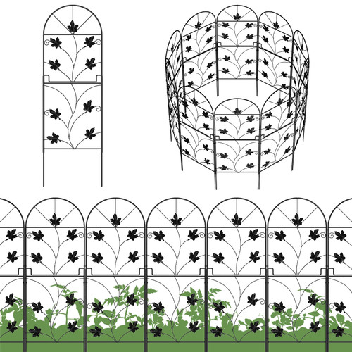 Decorative Garden Fence 10 Pack, 38in (H) x 10ft (L) RustProof Metal Landscape No Dig Fence, Wire Border Patio Bed Fencing, Ground Stake Animal Barrier for Rabbit Dog, Yard Outdoor Decor Decorative Garden Fence 10 Pack, 38in (H) x 10ft (L) RustProof Metal Landscape No Dig Fence, Wire Border Patio Bed Fencing, Ground Stake Animal Barrier for Rabbit Dog, Yard Outdoor Decor