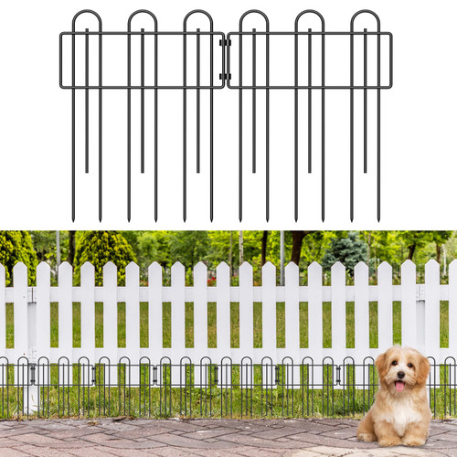 Animal Barrier Fence 20 Pack?Total 17in(H) X 21 Ft(L) No Dig Garden Decorative Fencing? Rustproof Metal Wire Fencing Border for Dog Rabbit Pet Ground Stakes Fence and Outdoor Landscape Patio Animal Barrier Fence 20 Pack?Total 17in(H) X 21 Ft(L) No Dig Garden Decorative Fencing? Rustproof Metal Wire Fencing Border for Dog Rabbit Pet Ground Stakes Fence and Outdoor Landscape Patio
