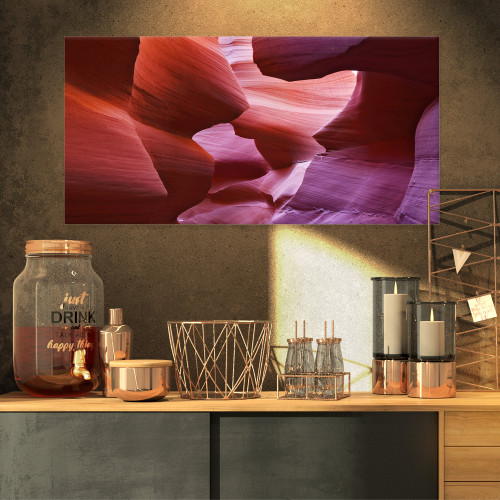 PT8806-32-16 Play of Light in Antelope Canyon-Landscape Photo Canvas Print-32x16, 32x16, Purple PT8806-32-16 Play of Light in Antelope Canyon-Landscape Photo Canvas Print-32x16, 32x16, Purple