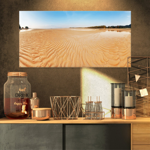 PT11491-32-16 Exotic Tropical Beach Panorama-Modern Seascape Canvas Artwork-32X16, 32x16 PT11491-32-16 Exotic Tropical Beach Panorama-Modern Seascape Canvas Artwork-32X16, 32x16