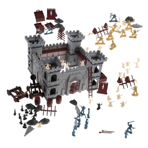 1 Set Pirate Soldier Toy Pirate Toys for Boys Pirate Building Kit Pirate Castle Assembled Pirate Figurines Pirate Treasure Chest Model Knight Child Plastic