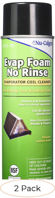 4171-75 Evap Foam No Rinse Evaporator Coil Cleaner, 18 oz. (Pack 2)