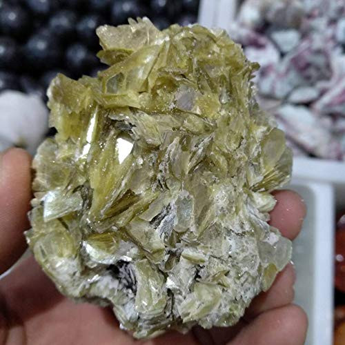 Home Collections 200g Natural Rough Golden mica Stone raw lepidolite Crystal Rock Stone