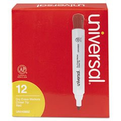 (3 Pack Value Bundle) Dry Erase Marker, Chisel Tip, Red, Dozen