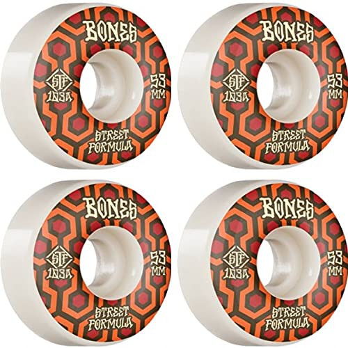 STF V1 Retros White/Red Skateboard Wheels - 53mm 103a (Set of 4)