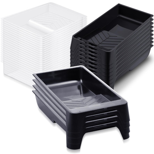 100 Pack 4 Inch Paint Tray and Liner Set, 10 Set Paint Tray with 90 Pcs Disposable Paint Tray Liners Durable Plastic Paint Roller Tray Set for Paint Supplies to Fit Most Paint Rollers 100 Pack 4 Inch Paint Tray and Liner Set, 10 Set Paint Tray with 90 Pcs Disposable Paint Tray Liners Durable Plastic Paint Roller Tray Set for Paint Supplies to Fit Most Paint Rollers