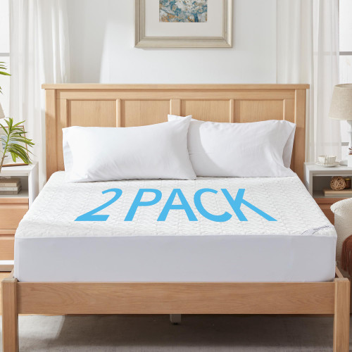 2 Pack Waterproof Mattress Protector Full Size, Bed Mattress Pad Cover Cooling 3D Air Fabric, Noiseless Breathable Mattress Pad Fitted with Deep Pocket 8"- 21" Machine Washable 2 Pack Waterproof Mattress Protector Full Size, Bed Mattress Pad Cover Cooling 3D Air Fabric, Noiseless Breathable Mattress Pad Fitted with Deep Pocket 8"- 21" Machine Washable