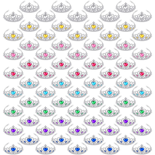 72 Pcs Tiara Crown Set Princess Crown Dress up Costume Accessories Plastic Crown Princess Women Jewelry Party Favor (Assorted Color) 72 Pcs Tiara Crown Set Princess Crown Dress up Costume Accessories Plastic Crown Princess Women Jewelry Party Favor (Assorted Color)