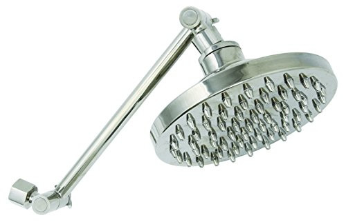 Premier Faucet 3558094 Single Function Round Sunflower Showerhead with Adjustable Arm, 6"