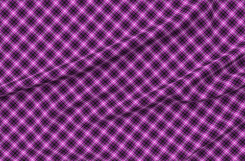 Fabric - Violet Magenta Plaid Tartan Purple Check Printed on Denim Fabric by The Yard - Bottomweight Apparel Home Decor Upholstery