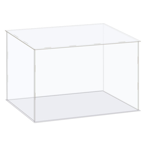 Acrylic Display Case Box Clear Dustproof Protection Showcase 16.1x10x10 Inch for Collectibles Display