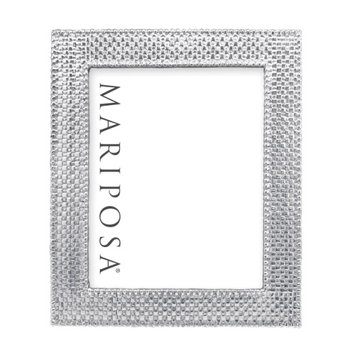 Mariposa Basketweave Picture Frame, 8x10, Silver