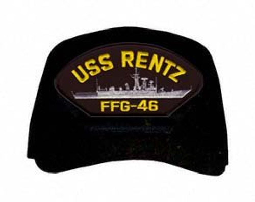 USS Rentz FFG-46 Ship Cap with Custom Back Text USS Rentz FFG-46 Ship Cap with Custom Back Text