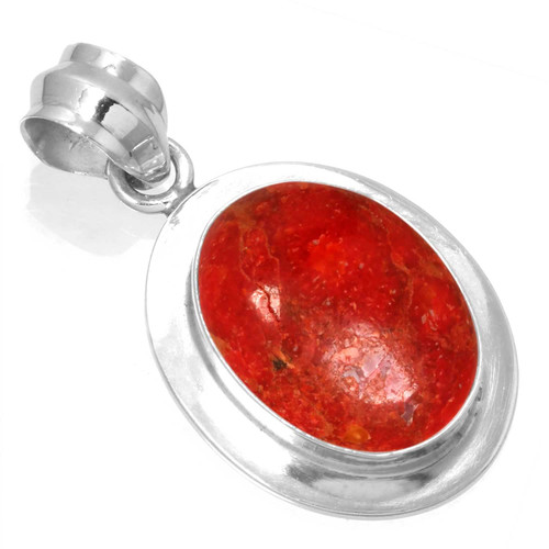 925 Sterling Silver Pendant for Women Red Genuine Sponge Coral Gemstone Costume Silver Pendant Necklace Christmas - Gift Vintage Jewelry 925 Sterling Silver Pendant for Women Red Genuine Sponge Coral Gemstone Costume Silver Pendant Necklace Christmas - Gift Vintage Jewelry