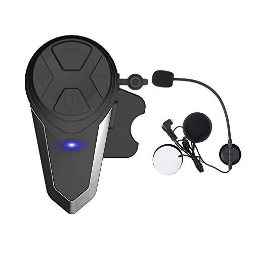 HuanGou Motorcycle Bluetooth Headset, BT-S3 Helmet Bluetooth Headset Speaker up to 3 Riders 1000M Motorcycle Helmet Bluetooth Communication Ski Helmet Bluetooth Headphones for Snowmobile (1 Pack)