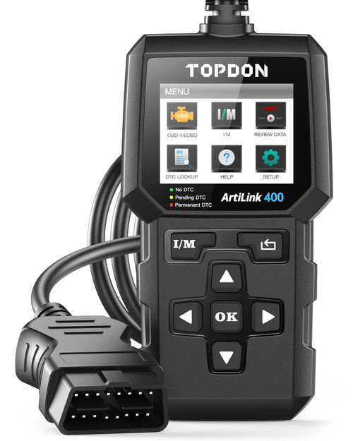 OBD2 Code Reader AL400 OBD2 Scanner, Car Diagnostic Tool with 10 OBD Functions- Check Engine Light/Smog Emission Test/O2 Sensor Test/EVAP, Free Lifetime Update