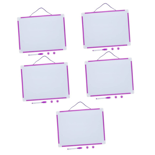 5 Sets Hanging Message Board Magnetic Message Board Kids Board Easel Double Sided Dry Erase Board for Wall Dry Erase Whiteboard Magnetic Erase Board PVC Multifunction Child Purple