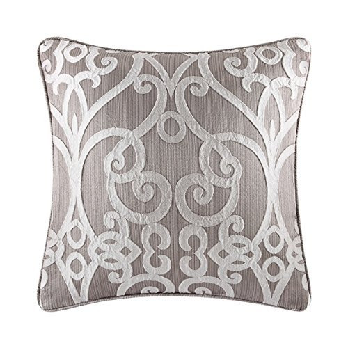 Five Queens Court Ivy 20''SQ Pillow, Silver