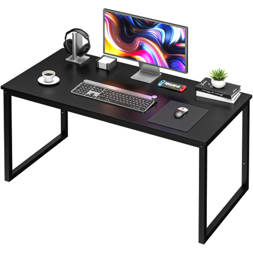 Computer Desk 47" Modern Sturdy Office Desk Computer Table PC Laptop Study Writing Desk for Home Office, Black